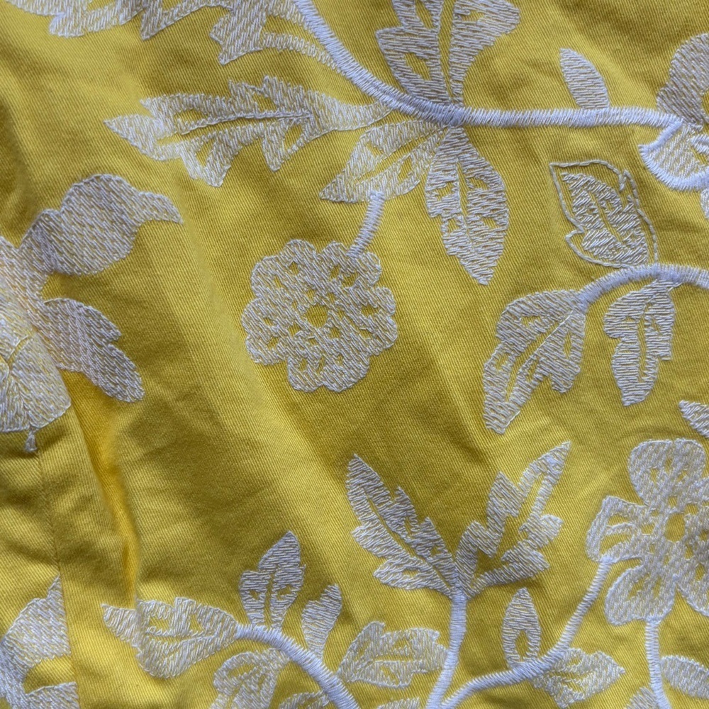 Brooks Brothers Yellow White Floral Dress Womens Size 10P Petite Short Sleeveles - Picture 4 of 5